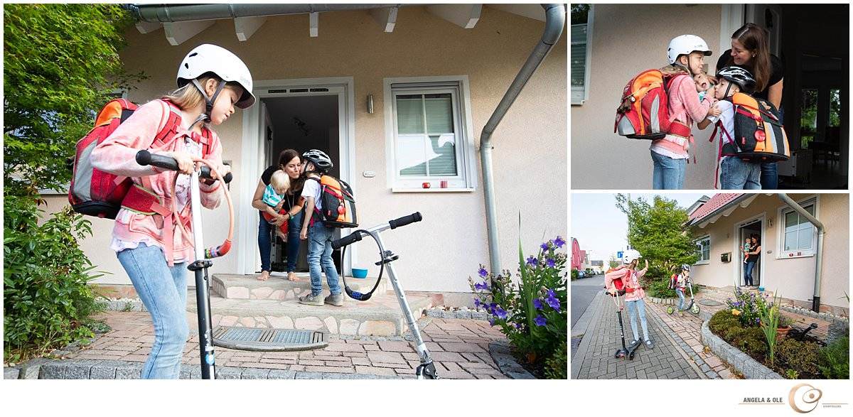 Familienfotos Abschiedskuss